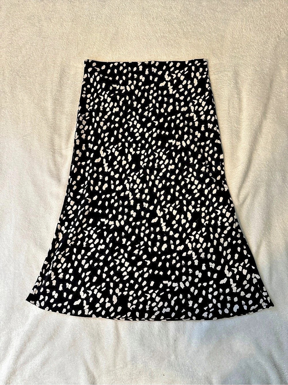 Rachel Zoe Animal Print A-Line Skirt in Black & White Size 6 Like New